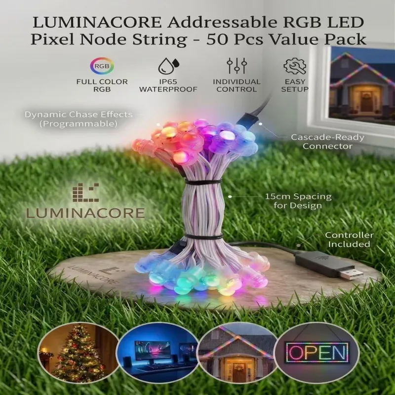 Hot Selling Addressable Color LED Pixel Led  LED String Ligh